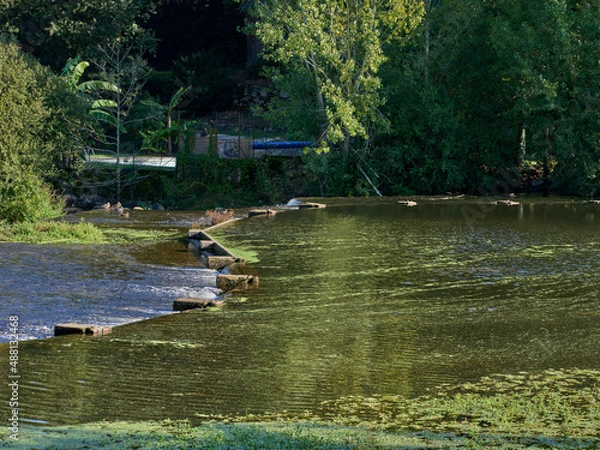 Fototapeta dam on the river 