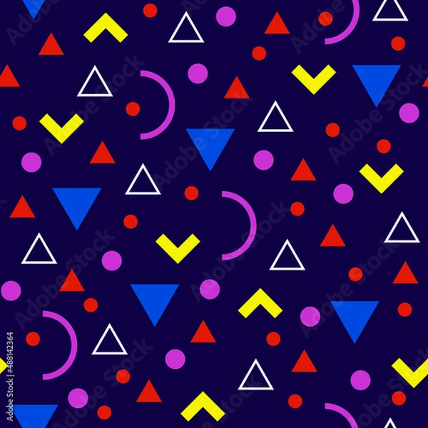 Obraz Abstract colorful seamless pattern. Geometric background. Mockup. Vector.