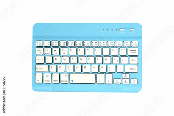 Fototapeta Computer Keyboard Over White Background.