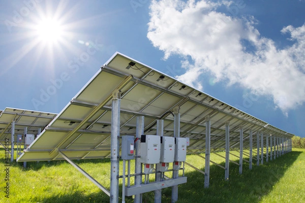 Obraz Solarpark 3 mit Sonne