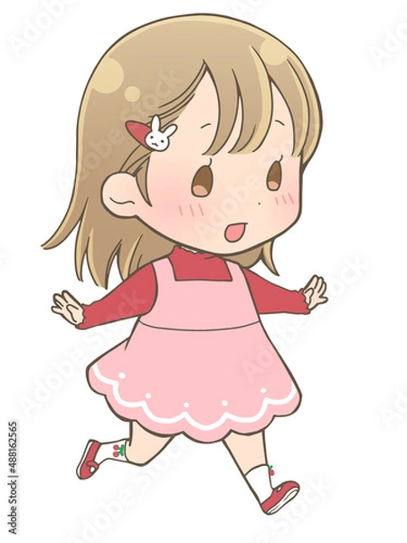 Obraz 笑顔で走る女の子