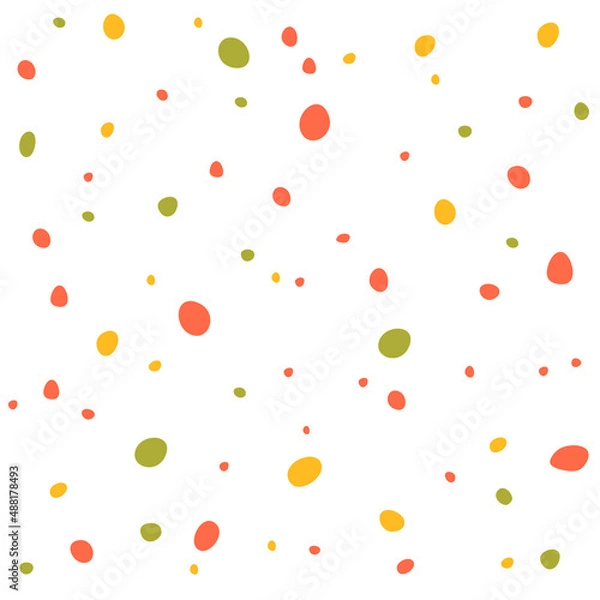 Fototapeta Colorful spots on a white background. Vector seamless pattern