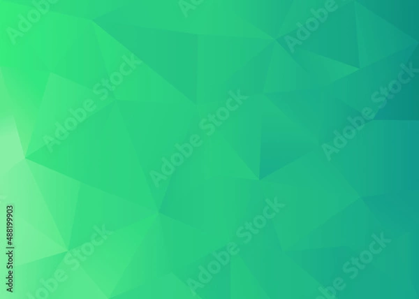 Obraz Abstract Low Poly Green Turquoise Triangle Background