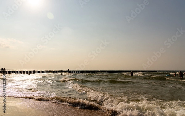 Obraz Baltic beach in Dziwnówek - West Pomeranian Voivodeship (Polish coast)