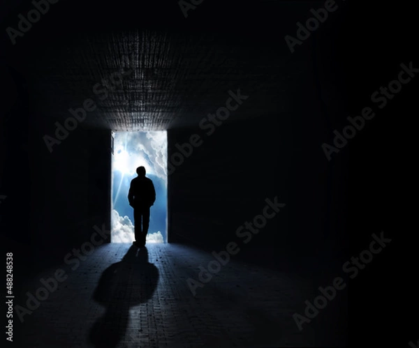 Obraz Human silhouette in back lighting