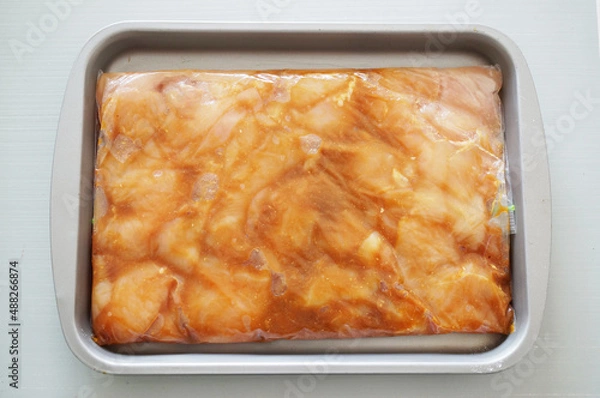 Fototapeta 鶏むね肉の味噌漬け