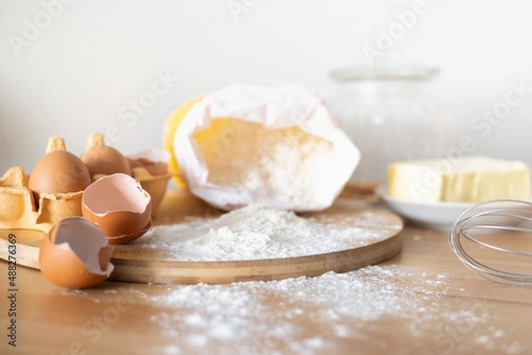 Fototapeta Cooking course or kitchen cooking process concept