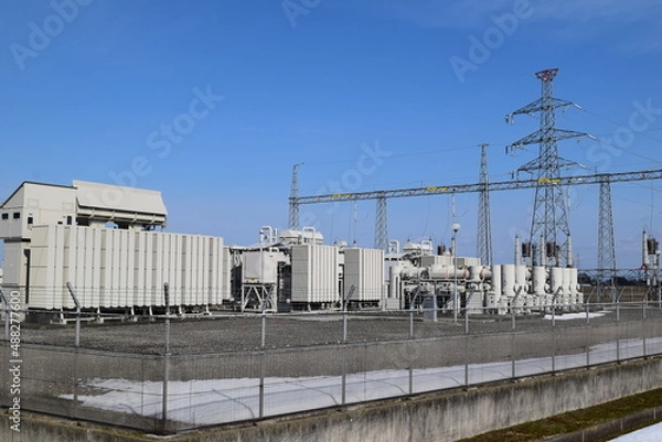 Fototapeta 屋外変電設備