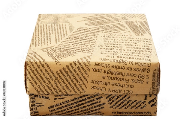 Fototapeta Gift box "Old Newspaper"