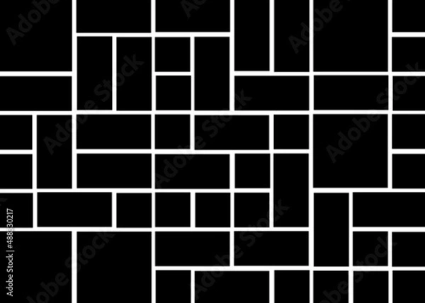 Obraz Offset Quads generative art background art illustration