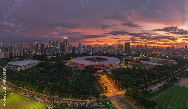 Obraz Soerkarno Stadium is biggest stadium in Indonesia and also national stadium. It is located in centra Jakarta, capital of Indonesia