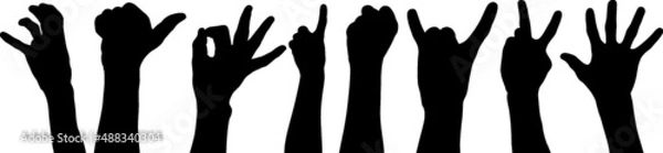 Obraz hands silhouette 