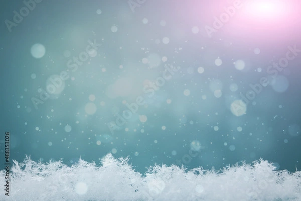 Obraz abstract christmas background with snowflakes