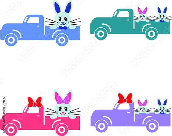 Obraz Easter Bunny Truck