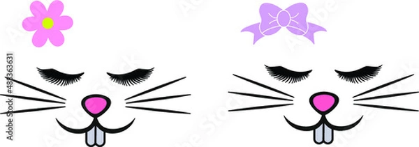 Obraz Easter Bunny Girl Face