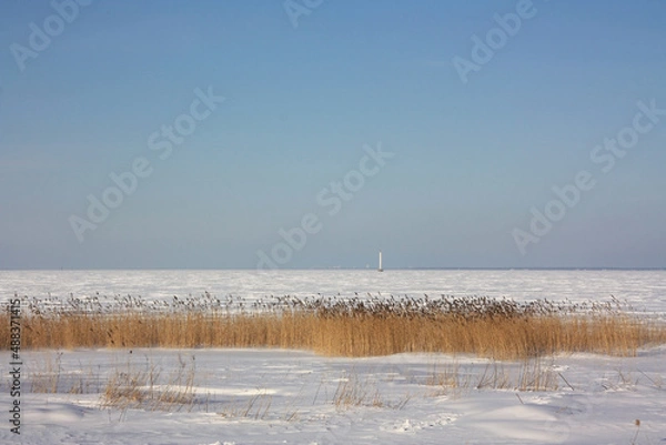 Obraz Der winterlandschaft am finnischen meerbusen