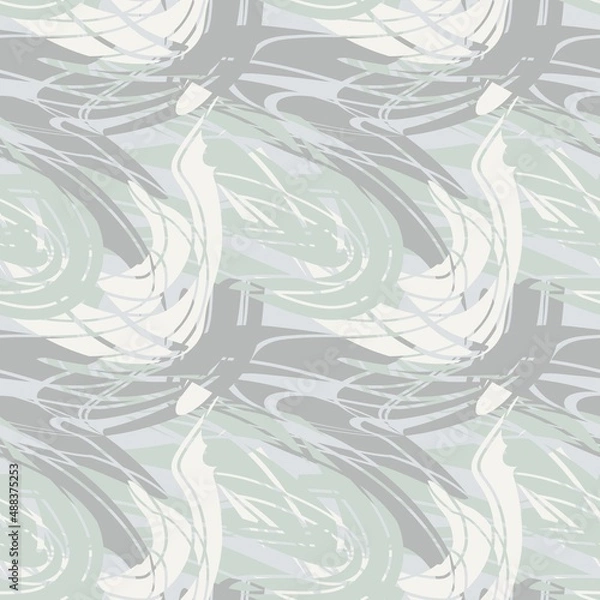 Fototapeta Delicate pastel print. Universal Abstract Pattern of Small Pieces of Pleasant Light Green and Gray Shades.