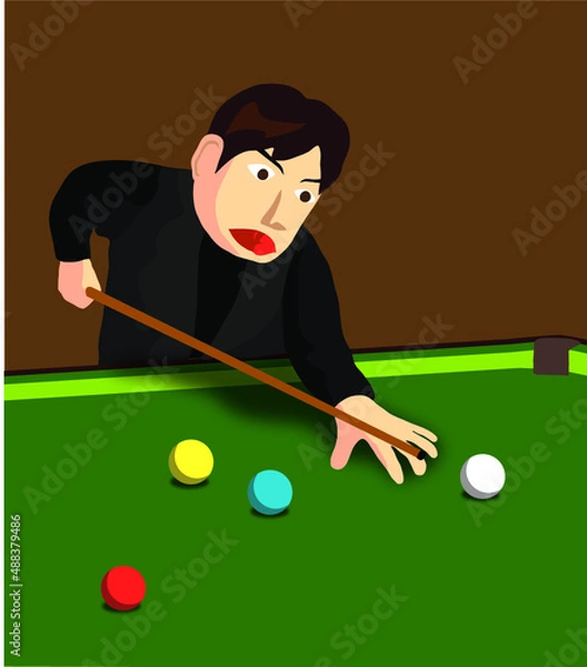 Obraz ビリヤード　ショット 緊張