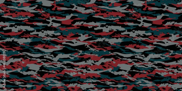 Fototapeta Camouflage background. Seamless pattern.Vector. 迷彩パターン テクスチャ 背景素材