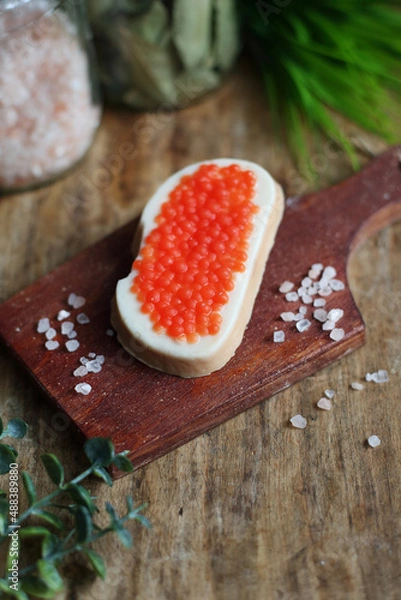 Fototapeta handmade soap as a gift on February 23