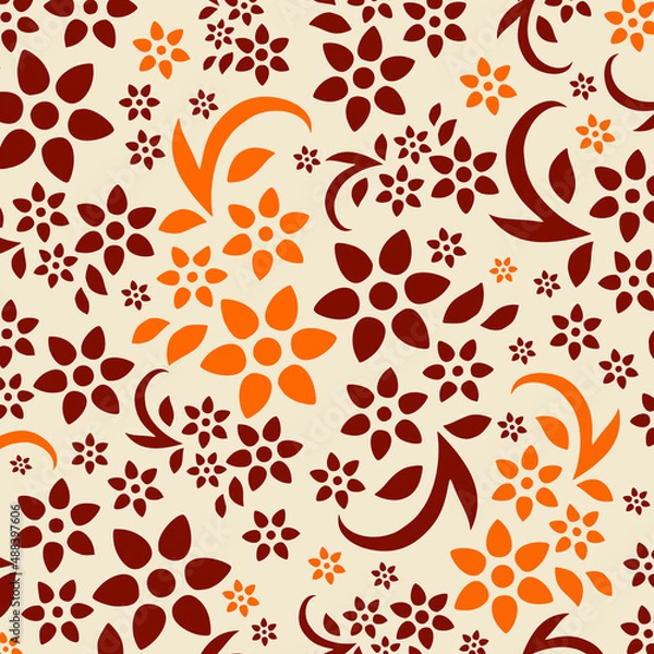 Obraz Muster floral hell Vektor Style