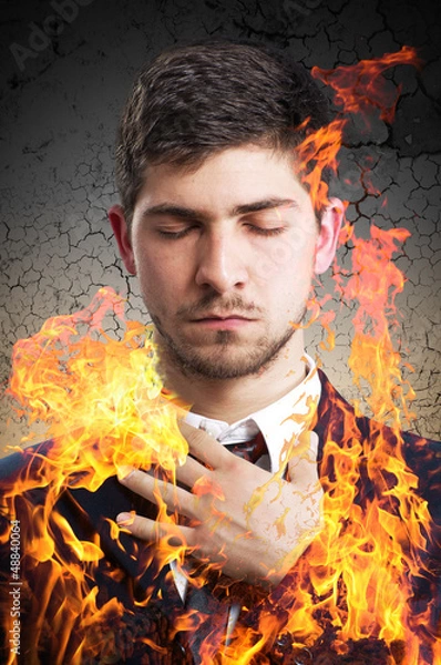 Fototapeta In the fire