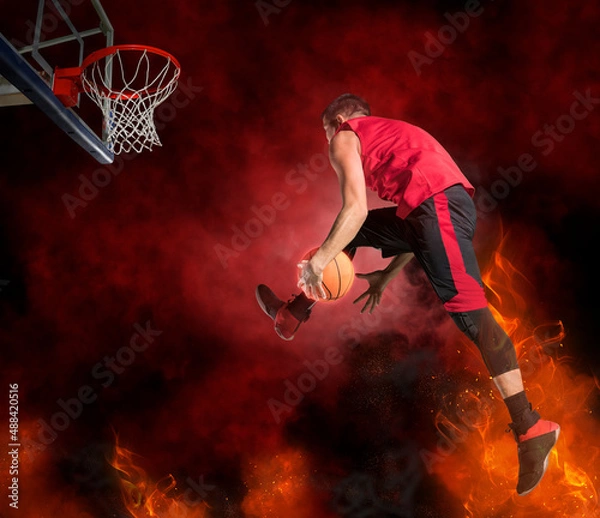 Fototapeta Basketball player players in