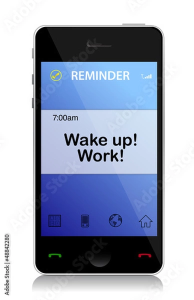 Fototapeta work, Wake up cell message