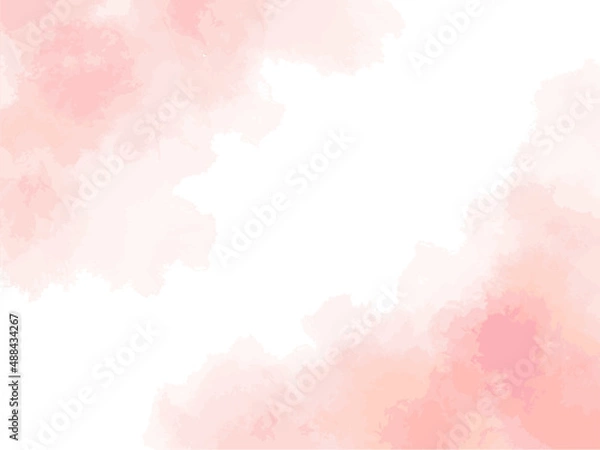 Fototapeta 水彩テクスチャの背景素材　ピンク　春イメージ