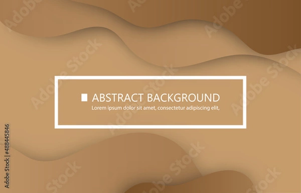 Fototapeta Vector abstract papercut brown background