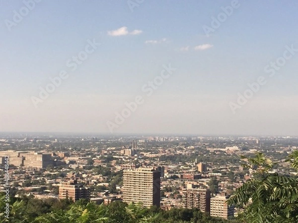 Obraz city view sunset