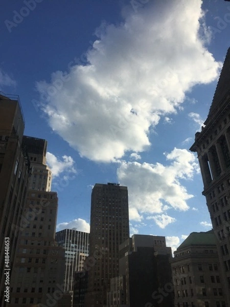 Obraz city view sunset