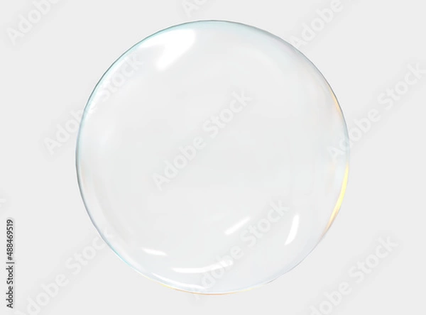 Obraz Abstract 3d illustration bubble object isolated on white background.