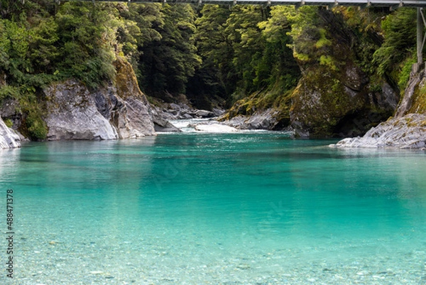 Fototapeta beautiful blue river pool