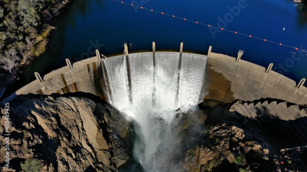 Obraz Forest Hill Dam Overflowing