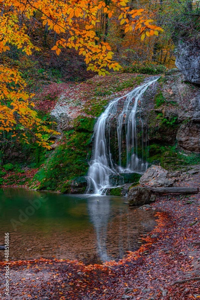 Fototapeta waterfall in autumn