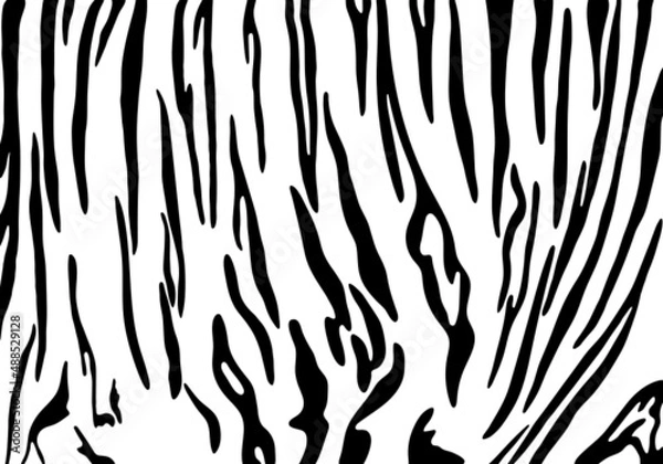 Fototapeta Vector black tiger print pattern animal Seamless.