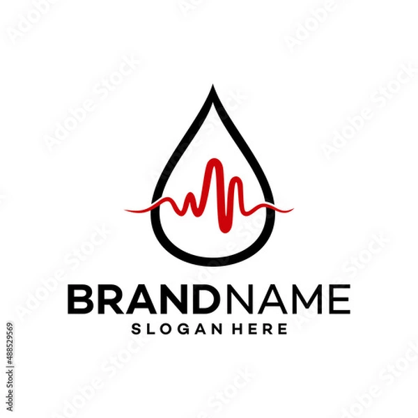 Obraz Abstract Water Icon Logo Design Template Illustration Vector