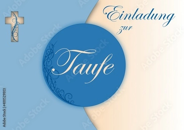 Fototapeta Einladung Taufe