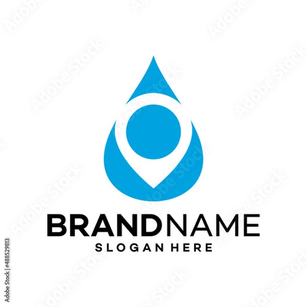 Obraz Water Point Icon Logo Design Template Illustration Vector