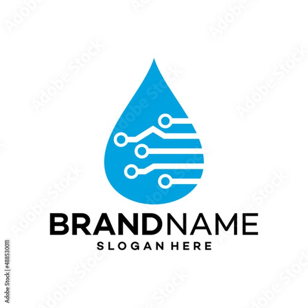 Obraz Water Tech Icon Logo Design Template Illustration Vector