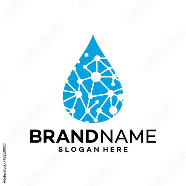 Obraz Water Tech Icon Logo Design Template Illustration Vector