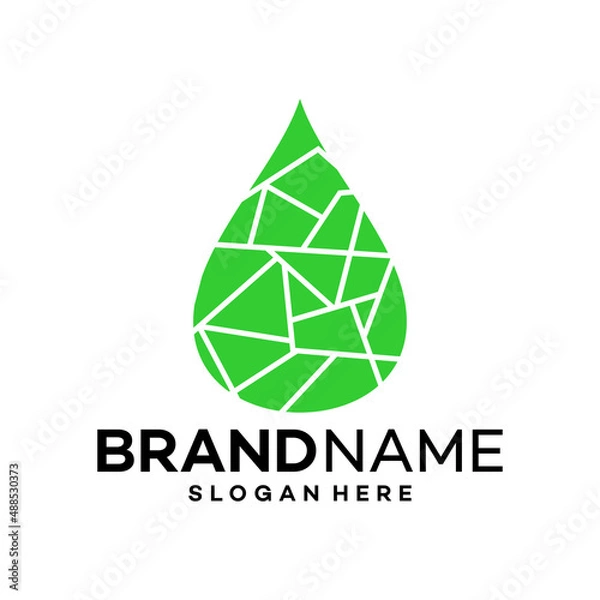 Obraz Water Digital Icon Logo Design Template Illustration Vector