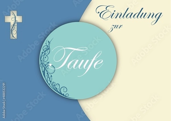 Fototapeta Einladung Taufe