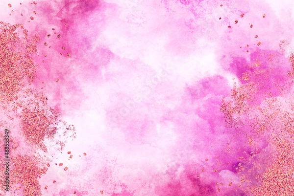 Fototapeta Abstract Pink Watercolor Background Texture Paper