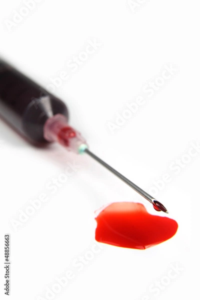 Fototapeta Heart shaped blood drops