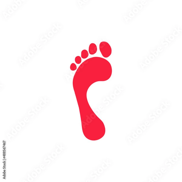 Fototapeta Human footprint. Vector graphics. Symbol, logo illustration.