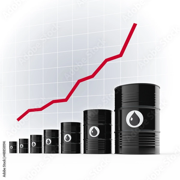 Fototapeta Diagramm Ölpreisentwicklung - Grafik