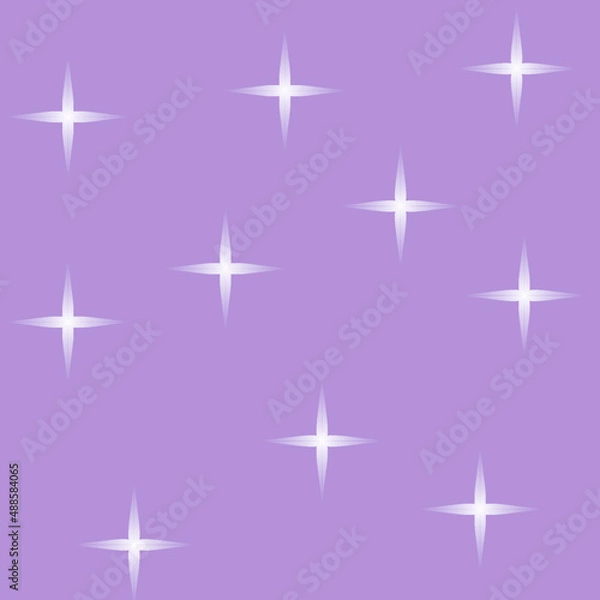Fototapeta Vector background with stars. Stars on a purple background. Naive playful abstract forms
