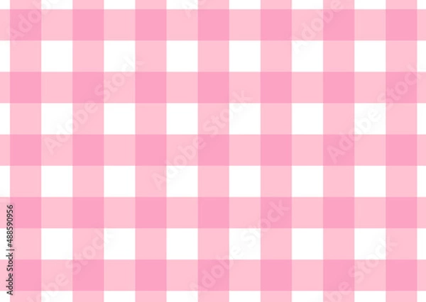 Fototapeta Pink grid pattern. Pink line vector grid  pattern.  Plaid checkered tartan seamless pattern  pink. 